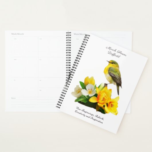 Maart Geboortemaand Bloem Levendig Verjaardagscade Planner (Display)