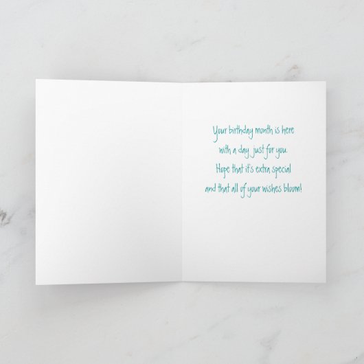 Maart Geboortemaand Narcissen Gelukkige Verjaardag Kaart (Binnen)