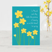 Maart Geboortemaand Narcissen Gelukkige Verjaardag Kaart (Gele Bloem)