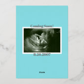 Maart Gold Foil Modern Baby shower Uitnodiging (Achterkant)