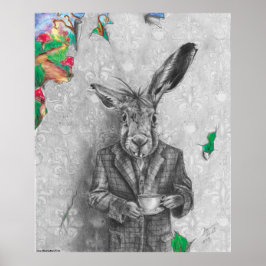Maart Hare Art March Hare Poster Wonderland Art