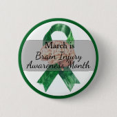 Maart Hersenletsel Bewustzijnsmaand Ronde Button 5,7 Cm (Voorkant)