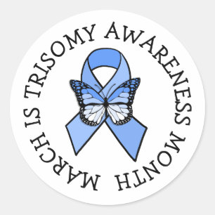 Maart het Trisomy Bewustmah Ronde Sticker