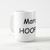 Maart HOOPS Basketbal Fun 15 oz. Mok (Voorkant links)