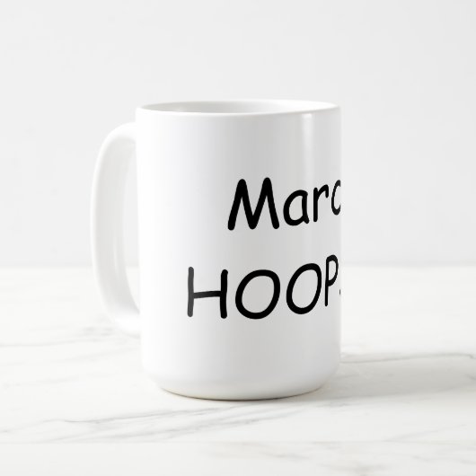 Maart HOOPS Basketball Fun 15 oz. Mok (Voorkant links)