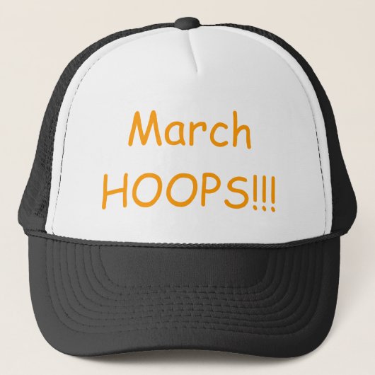 Maart HOOPS Basketball Fun Humor Trucker Pet (Voorkant)