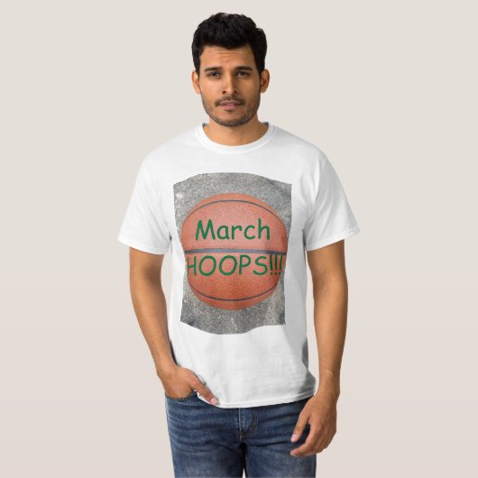 Maart HOOPS Basketball T-shirt (Voorkant volledig)
