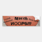 Maart HOOPS Love Basketbal Bumpersticker (Voorkant)