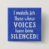 Maart: Ik mars...speld Vierkante Button 5,1 Cm (Voorkant)