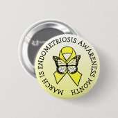 Maart is de maand van de endometriose ronde button 5,7 cm (Voorkant /achterkant)