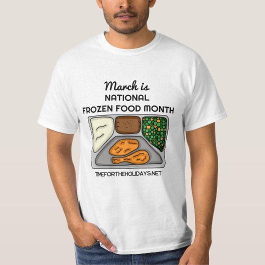 Maart is de Nationale Diepvriesmaand T-shirt (Voorkant)