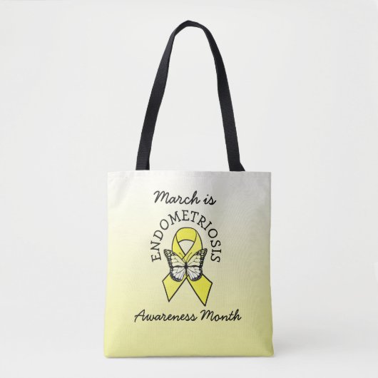 Maart is maand van bewustwording van endometriose tote bag (Voorkant)