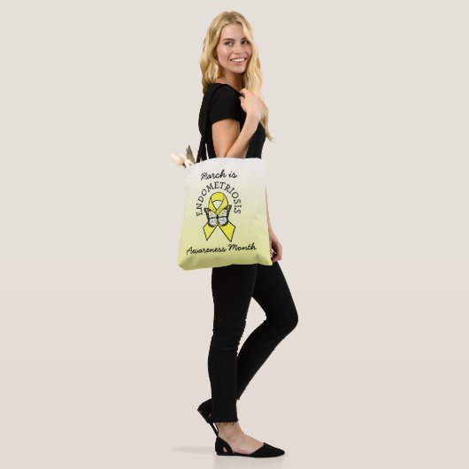Maart is maand van bewustwording van endometriose tote bag (Op model)