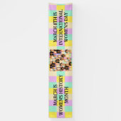 Maart is maand vrouwengeschiedenis spandoek (Verticaal)