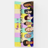 Maart is maand vrouwengeschiedenis spandoek (Verticaal)