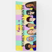 Maart is maand vrouwengeschiedenis spandoek (Verticaal)