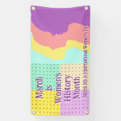 Maart is maand vrouwengeschiedenis spandoek (Verticaal)