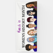 Maart is maand vrouwengeschiedenis spandoek (Verticaal)