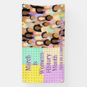 Maart is maand vrouwengeschiedenis spandoek (Verticaal)