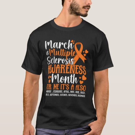Maart is MS-oorlog bij multiple sclerose T-shirt (Voorkant)