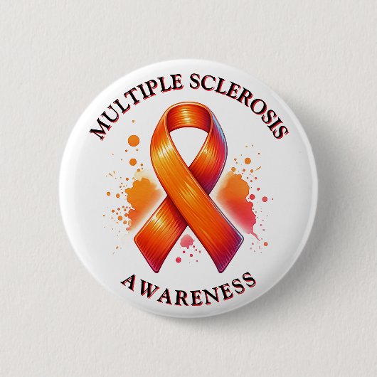 Maart is Multiple Sclerose MS Bewustzijnsmaand Ronde Button 5,7 Cm (Voorkant)