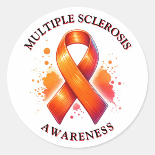 Maart is Multiple Sclerose MS Bewustzijnsmaand Ronde Sticker