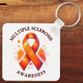 Maart is Multiple Sclerose MS Bewustzijnsmaand Sleutelhanger (Achterkant)