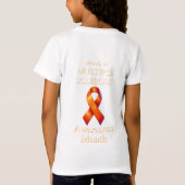 Maart is Multiple Sclerosis Awareness Maand Ribbon T-shirt (Achterkant)