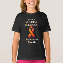 Maart is Multiple Sclerosis Awareness Maand Ribbon T-shirt