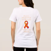 Maart is Multiple Sclerosis Awareness Maand Ribbon Tri-Blend Shirt (Achterkant)