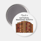 Maart is Nationale Leesmaand Magneet (Voorkant / Achterkant)