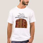 Maart is Nationale Leesmaand T-shirt (Voorkant)