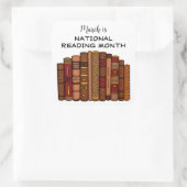 Maart is Nationale Leesmaand Vierkante Sticker (Tas)