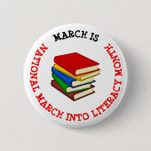 MAART IS NATIONALE MAART IN LITERACY MAAND BUTTON (Voorkant)