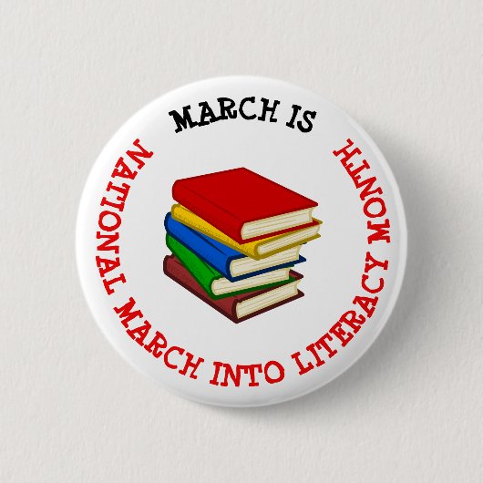 MAART IS NATIONALE MAART IN LITERACY MAAND BUTTON (Voorkant)