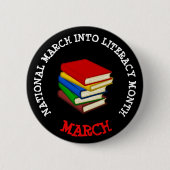 MAART IS NATIONALE MAART IN LITERACY MAAND BUTTON (Voorkant)