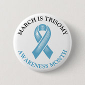 Maart is Trisomy Awareness Month Ronde Button 5,7 Cm (Voorkant)