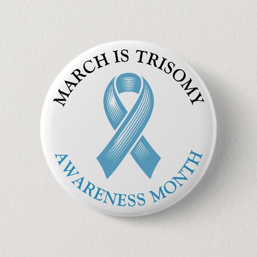 Maart is Trisomy Awareness Month Ronde Button 5,7 Cm (Voorkant)