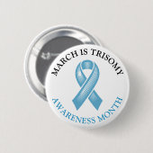 Maart is Trisomy Awareness Month Ronde Button 5,7 Cm (Voorkant /achterkant)