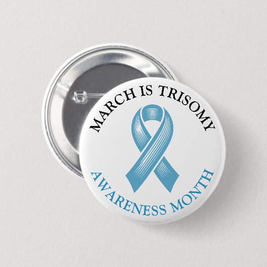 Maart is Trisomy Awareness Month Ronde Button 5,7 Cm (Voorkant /achterkant)