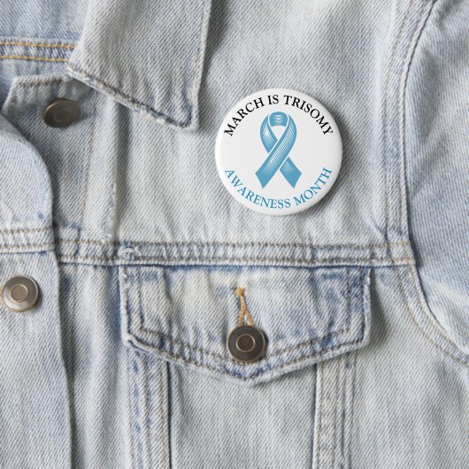 Maart is Trisomy Awareness Month Ronde Button 5,7 Cm (In situ)