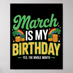 Maart is verjaardag ja de hele maand St. Patrick's Poster
