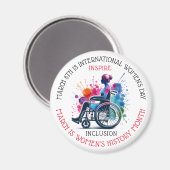 Maart is Vrouwengeschiedenis Maand Inspireren Incl Magneet (Voorkant / Achterkant)