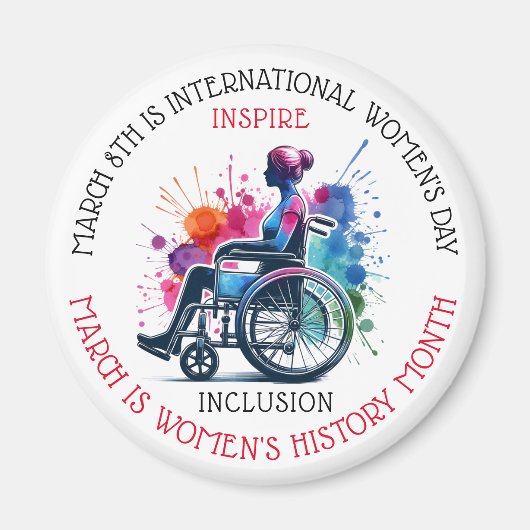 Maart is Vrouwengeschiedenis Maand Inspireren Incl Magneet (Voorkant)
