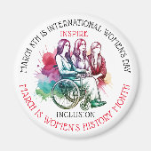 Maart is Vrouwengeschiedenis Maand Inspireren Incl Magneet (Voorkant)