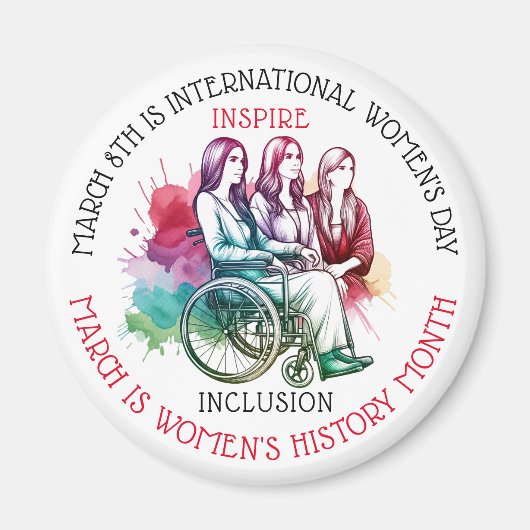 Maart is Vrouwengeschiedenis Maand Inspireren Incl Magneet (Voorkant)