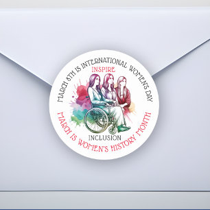 Maart is Vrouwengeschiedenis Maand Inspireren Incl Ronde Sticker