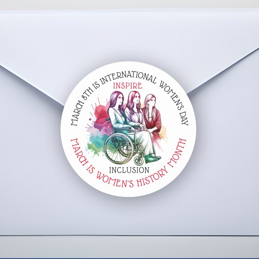 Maart is Vrouwengeschiedenis Maand Inspireren Incl Ronde Sticker