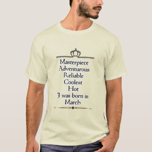 Maart maanden verjaardagscitaten en typografie  t-shirt