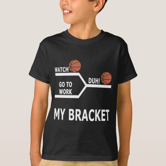 Maart Madness Basketball Funny Bracket T-Shirts (Voorkant)